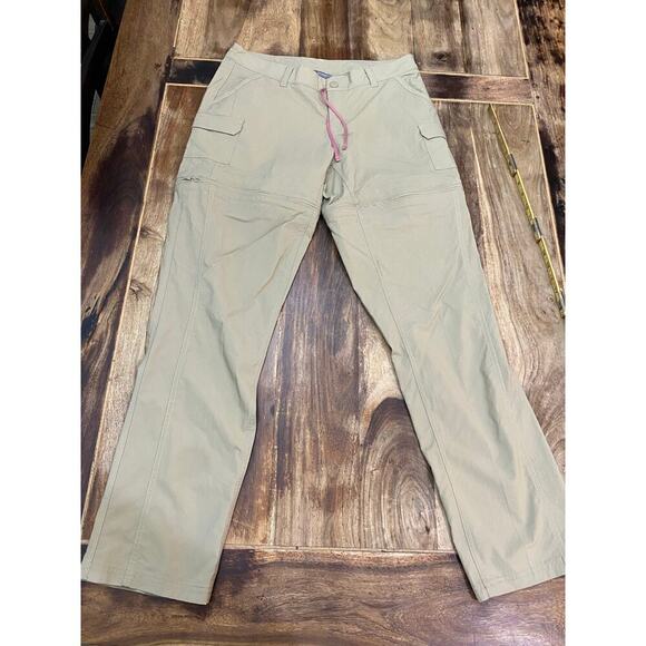 The North Face Women's Beige Flat Front Cargo Pants Size 8 - Picture 1 of 4